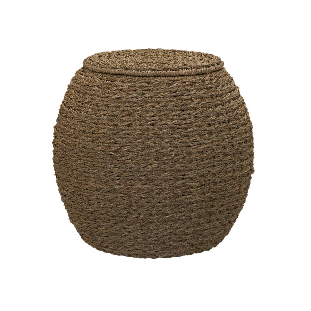 Household Essentials 19" Woven Natural Seagrass Storage End Table